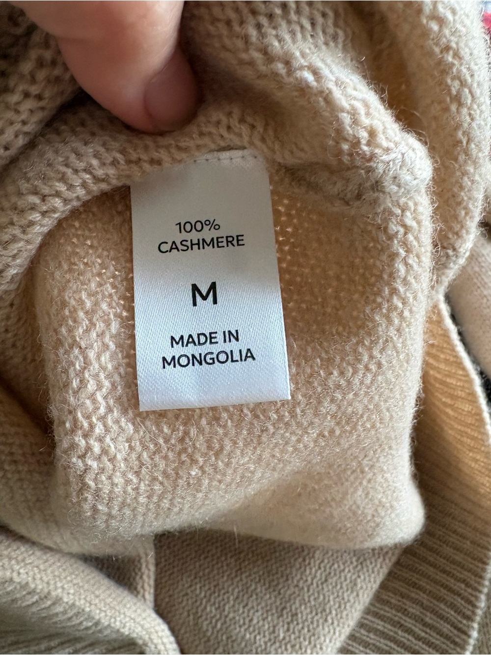 100% Cashmere Minimalist Tan Knit Dress TONOT M - Picture 9 of 9